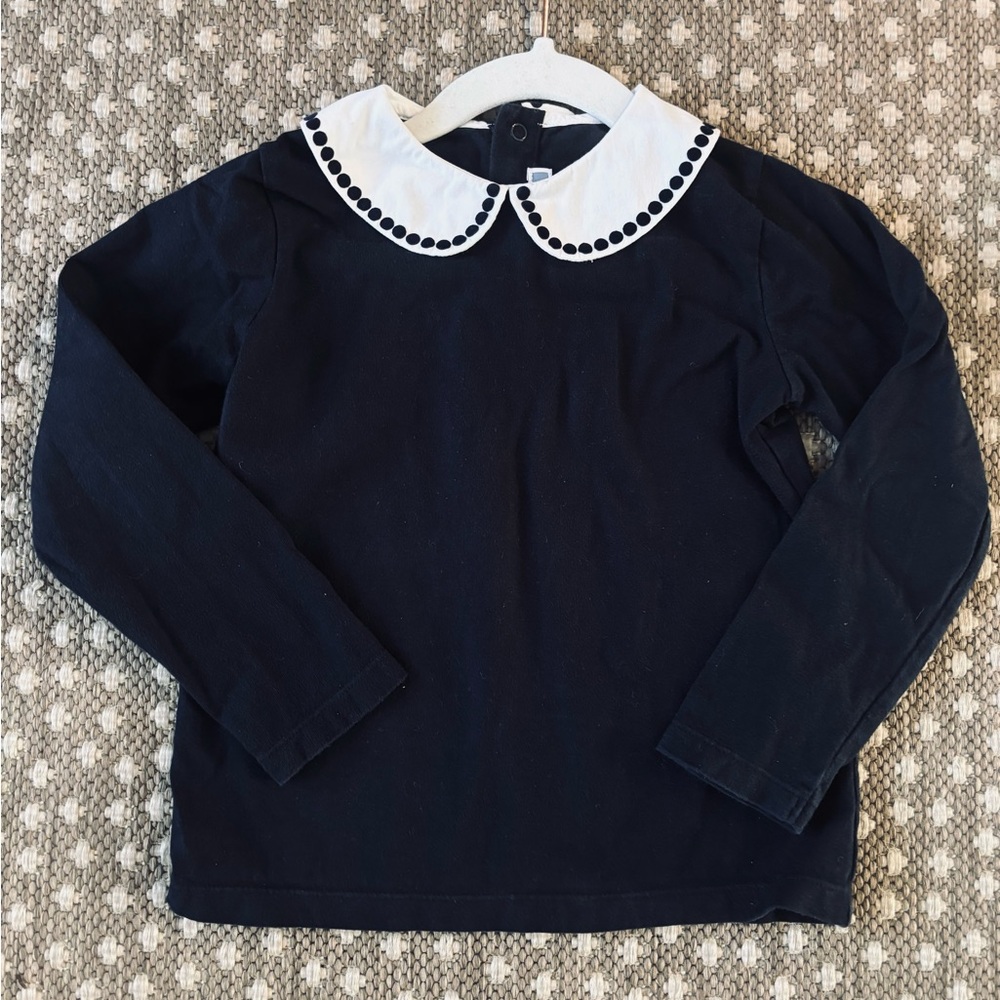 Jacadi Navy Blue Kids Shirt with White Collar